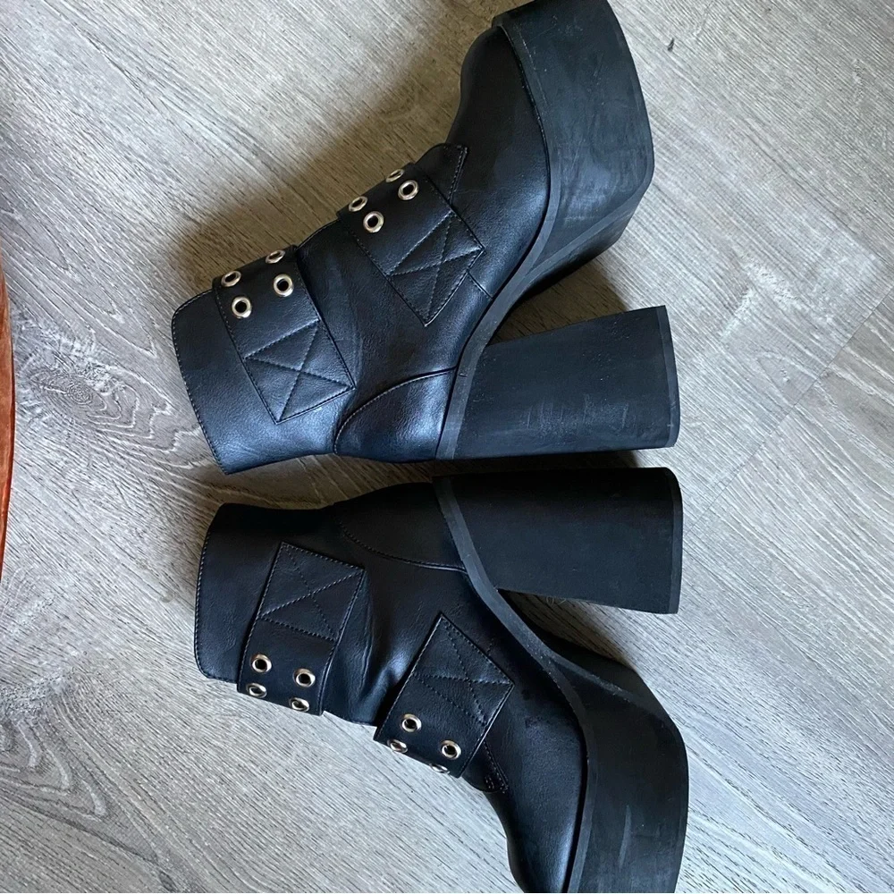 Dolls Kill Black Platform Boots